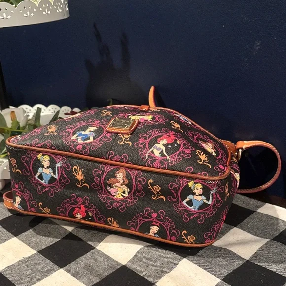 Dooney & Bourke Black and Brown Princess Shoulder Bag - Picture 9 of 11